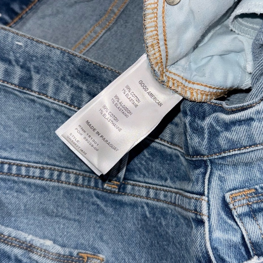 Good American • Good 90’s Distressed Denim Shorts - Picture 7 of 10